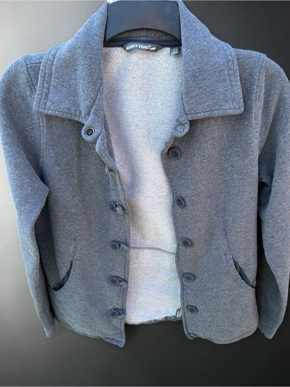 Horny Toad Gray Knit Button-Front Cardigan